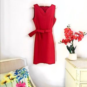 Talbots size 6 petite red dress with bow